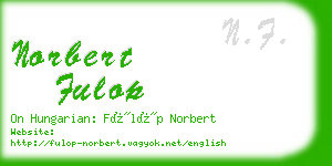 norbert fulop business card