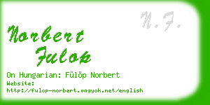 norbert fulop business card